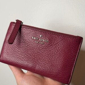 AUTHENTIC Kate Spade Deep Burgundy Leather Pouch